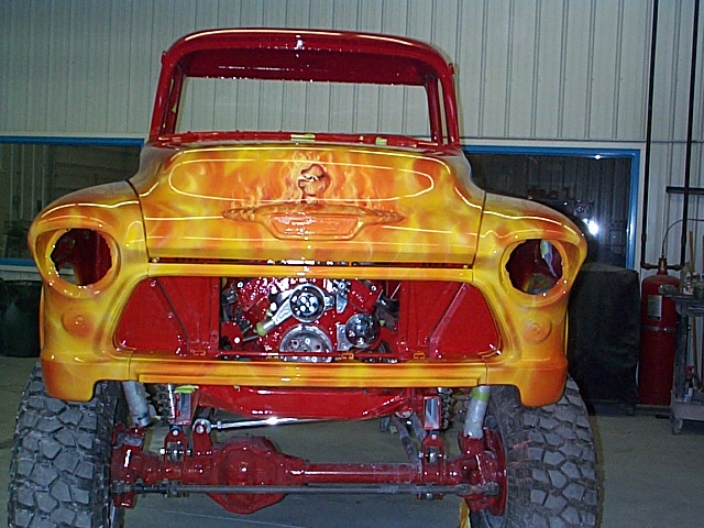 1955 chevy truck. is a 1955 Chevy Pickup.